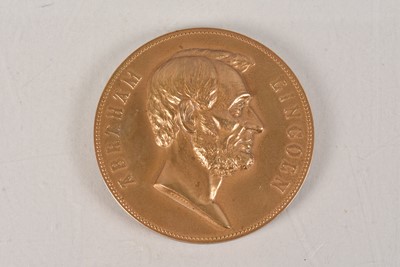 Lot 125 - An Abraham Lincoln Presidential Medal by George T Morgan