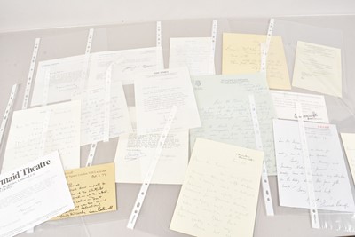 Lot 144 - A collection of Entertainment related Signed letters and paperwork