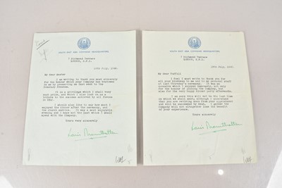 Lot 152 - Admiral of the Fleet Louis Francis Albert Victor Nicholas Mountbatten (1900-1979)