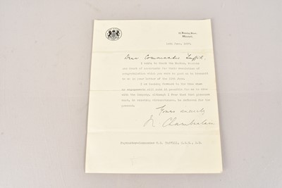 Lot 154 - Neville Chamberlain (1869-1940)