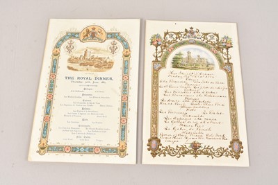 Lot 164 - Two Victorian Menu Cards