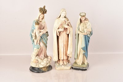 Lot 166 - Three large Plaster Religious Figures