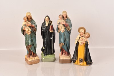 Lot 173 - A group of four plaster Religious Figures