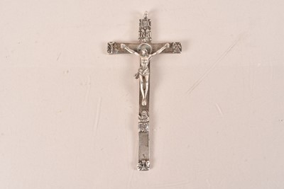 Lot 181 - A white metal Crucifix and Corpus
