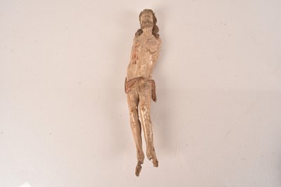Lot 185 - A 19th Century Polychromed carved wooden Corpus Christi