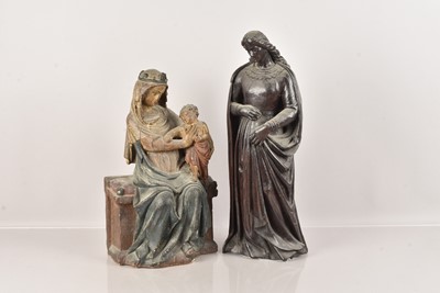 Lot 206 - A 19th Century oak figure of The Virgin Mary