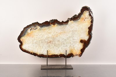 Lot 251 - A large Agate Slice on stand