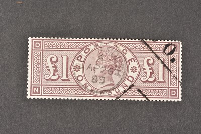 Lot 436 - Victorian 1889  £1 Brown