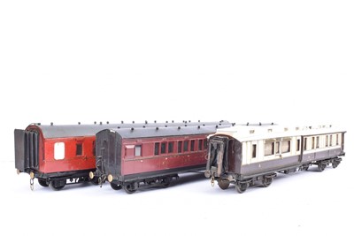 Lot 845 - Three Vintage Kit/Scratch Built Gauge One Coaches