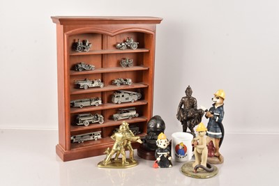 Lot 520 - A set of Pewter Fire Engines through the ages