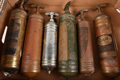 Lot 526 - A group of six Vintage Fire Extinguishers