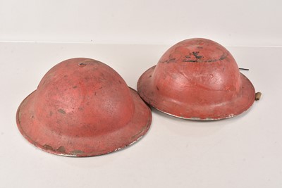 Lot 533 - Two 1940s/50s Fire Fighter's Brodie Helmets
