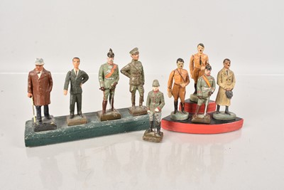 Lot 562 - Composition Figures by Lineol and Similar Third Reich Era Allied and Axis Leaders and Soldiers (8)