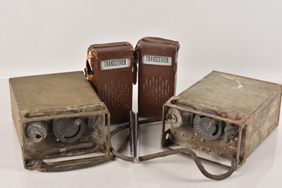 Lot 576 - Two WWII Wireless Set No.38 MK2 Manpack Transceivers
