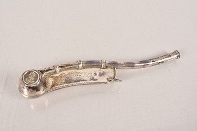 Lot 594 - A Silver Hallmarked Naval Bosun Whistle
