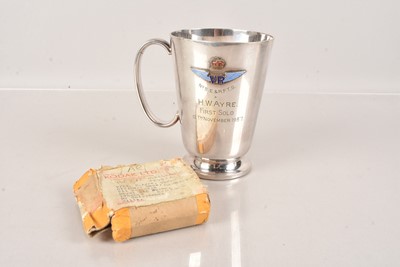 Lot 601 - A 1937 white metal Presentation Pint Tankard