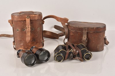 Lot 606 - A W Watson Military Issue pair of Field Glasses