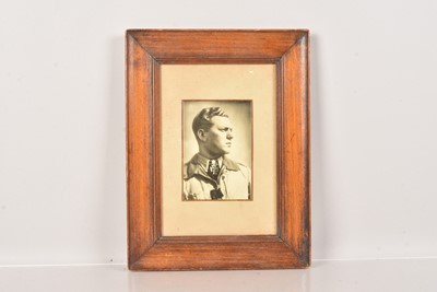 Lot 607 - A black and white photograph of German Luftwaffe Ace Walter Oesau