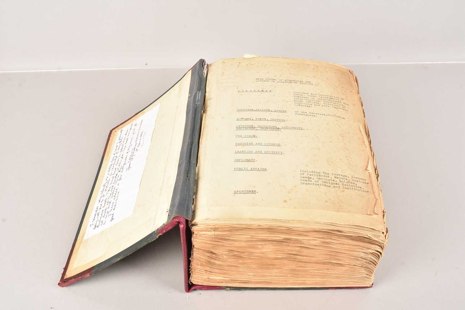 Lot 615 - A very impressive volume of Autographs and Letters compiled by Graham Seton Hutchinson