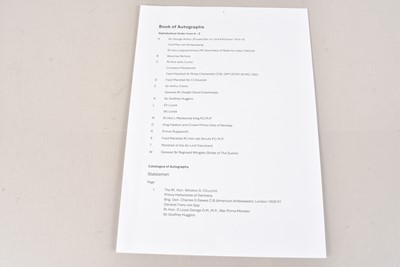 Lot 615 - A very impressive volume of Autographs and Letters compiled by Graham Seton Hutchinson