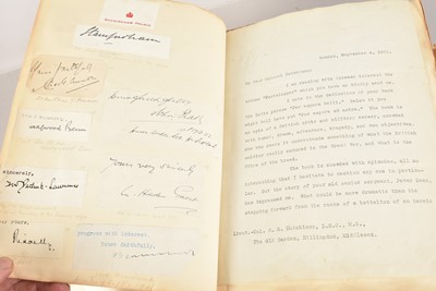 Lot 615 - A very impressive volume of Autographs and Letters compiled by Graham Seton Hutchinson