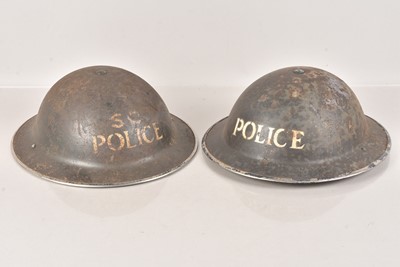 Lot 632 - A WWII Period Police Brodie helmet