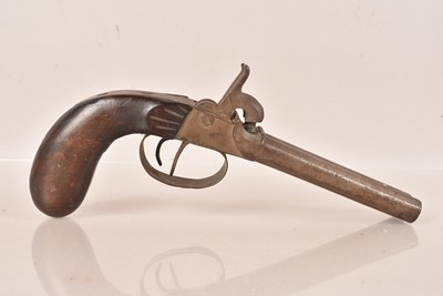Lot 794 - A 19th Century Double Barrel Percussion Cap Pistol
