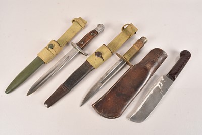 Lot 813 - Two WWI British Cut Down Converted Trench knives