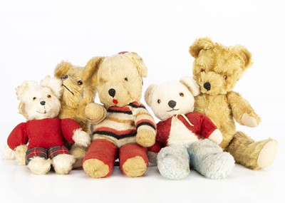 Lot 492 - Five post-war Pedigree Teddy Bears