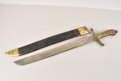 Lot 919 - A Prussian 1880 Brass Hilted Sidearm