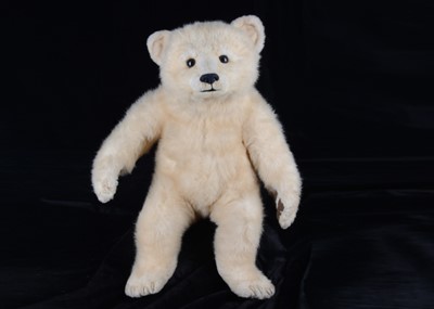 Lot 16 - The ‘Wildlife Sculpture’ of a Spirit Bear cub by Joan Stevenson (Canada) teddy bear from the Growlies of Scotland collection