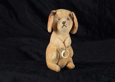 Lot 27 - A small 1920s British velvet begging dog