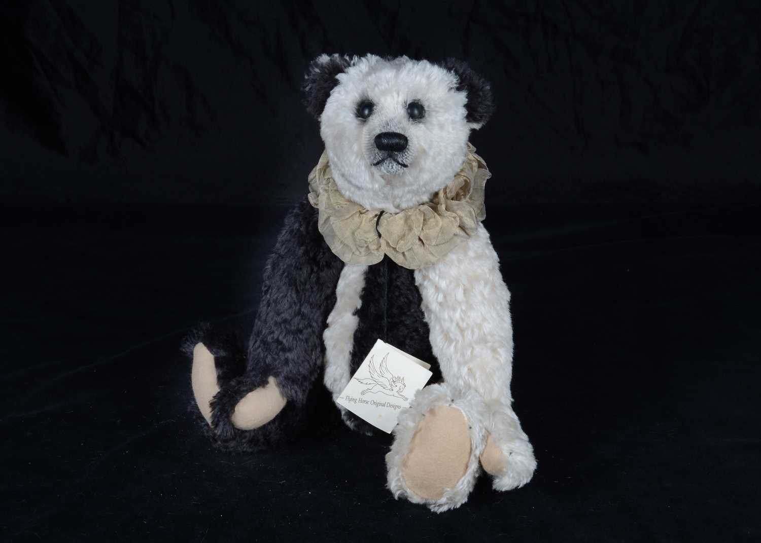 Lot 46 - A Flying Horse Original Designs ‘Domino’ artist teddy bear by Carol Ann Zawadzki