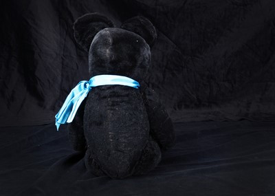 Lot 60 - Ebony, a rare British black mohair teddy bear, 1920-30s