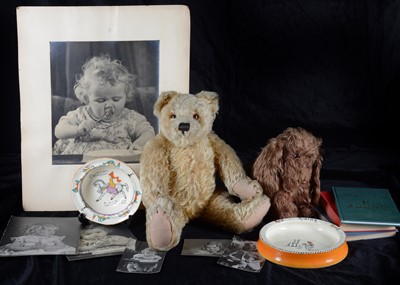 Lot 65 - Mary Plain, a 1930s Farnell teddy bear the childhood bear of Valerie Spencer