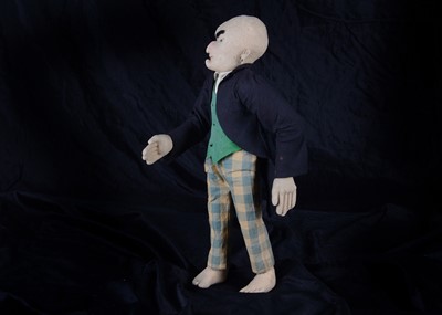 Lot 79 - A very unusual Steiff Mephisto or Mephistopheles from Doctor Faustus felt doll