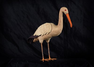 Lot 82 - A very rare Steiff pre-button felt Stork, 1892-1896