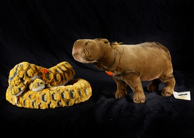 Lot 114 - Two recent Steiff yellow tagged wild animals