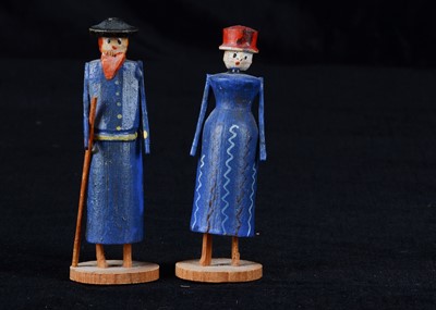 Lot 147 - An 19th century Erzgebirge Mr and Mrs Noah