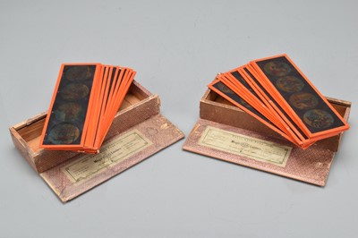 Lot 28 - Two Boxed Sets of Tales with Text 2¾'' Magic Lantern Slides