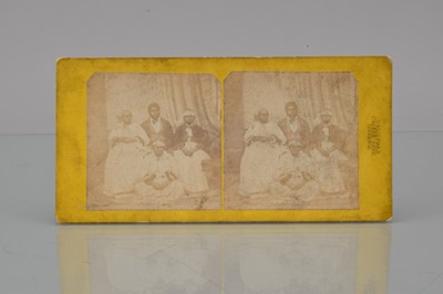 Lot 37 - A Stereoscopic Card of Four Palawa People