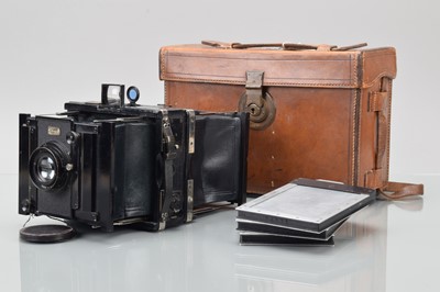 Lot 87 - A Goerz Anaschütz Deluxe 9x12 Folding Strut Camera