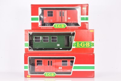 Lot 954 - LGB G Gauge Passenger /Baggage Cars (3)