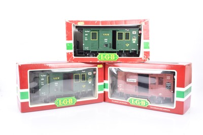 Lot 979 - LGB G Gauge Post Vans (3)