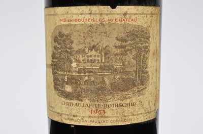 Lot 14 - A rare bottle of 1953 chateau Lafite Rothschild