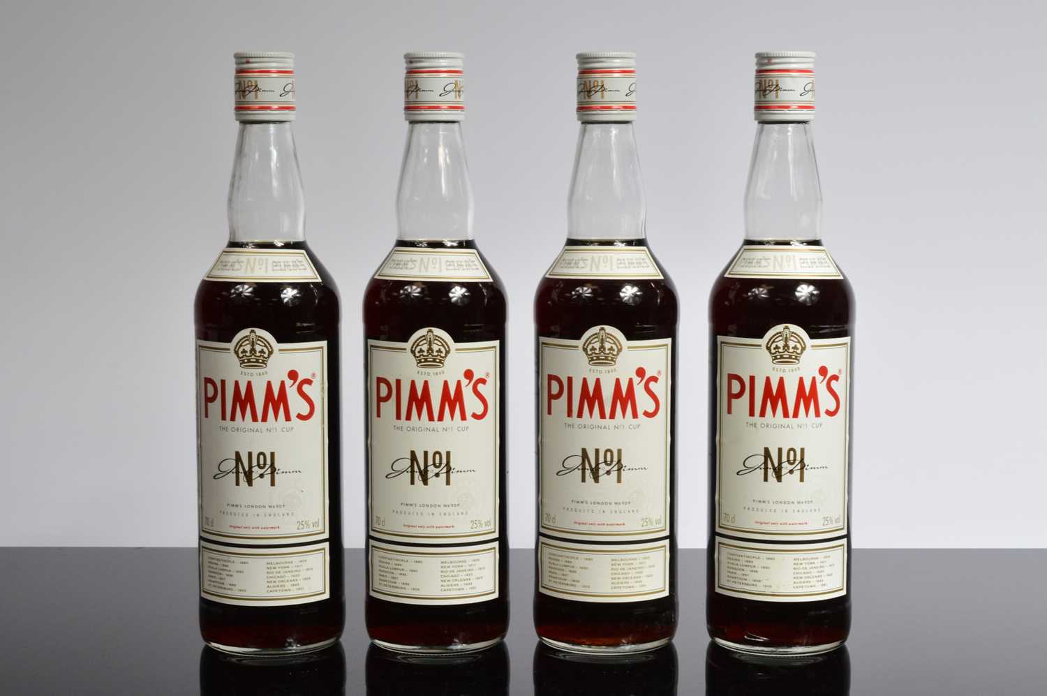 Lot 35 - Four bottle of Pimm's