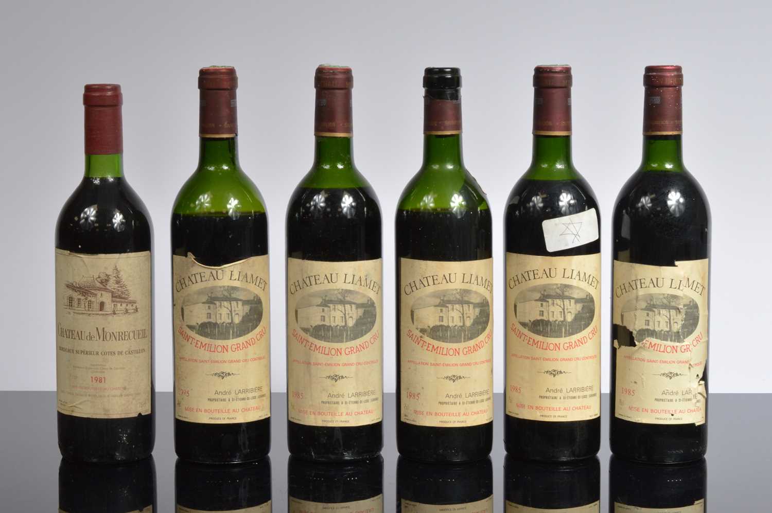 Lot 47 - Five bottles of chateau liamet saint-Emillion grand cru 1985