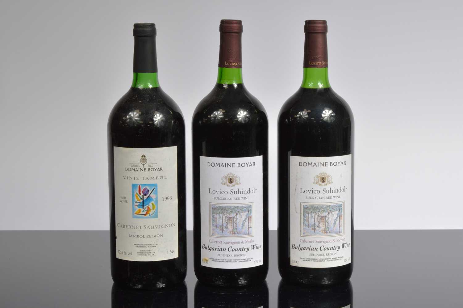 Lot 49 - Three large bottles of Domaine Boyer Bulgarian red wine