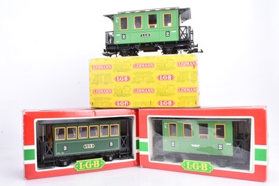 Lot 985 - LGB G Gauge Coaches (3)