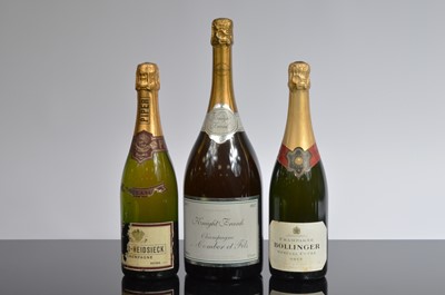 Lot 60 - A collection of seven bottles of Champagne, sparkling wine and Cognac